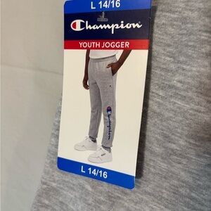 🆕 Champion Kids Gray Joggers, L 14/16 - NWT